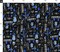 Blue Musical Jazz Music Blues Piano Trumpet American Bass Custom Printed Fabric by Spoonflower Various Fabrics by the Yard or Fat Quarter